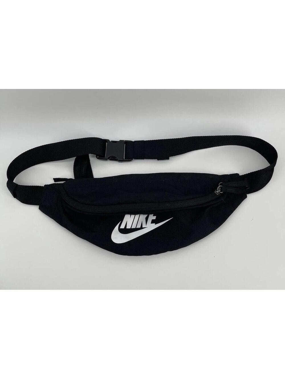 Nike Waist Bag Fanny Pack Black Swoosh Adjustable Strap Running‎ Travel Unisex